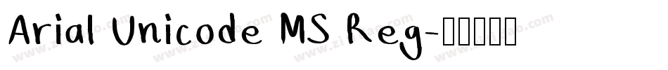 Arial Unicode MS Reg字体转换